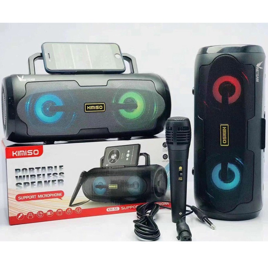 Loa Bluetooth Karaoke KIMISO KM-S3 -(S1 - S2 - S5 - S6) (tặng míc Có dây) Quý Khách có Thể mua thêm Míc Không Dây