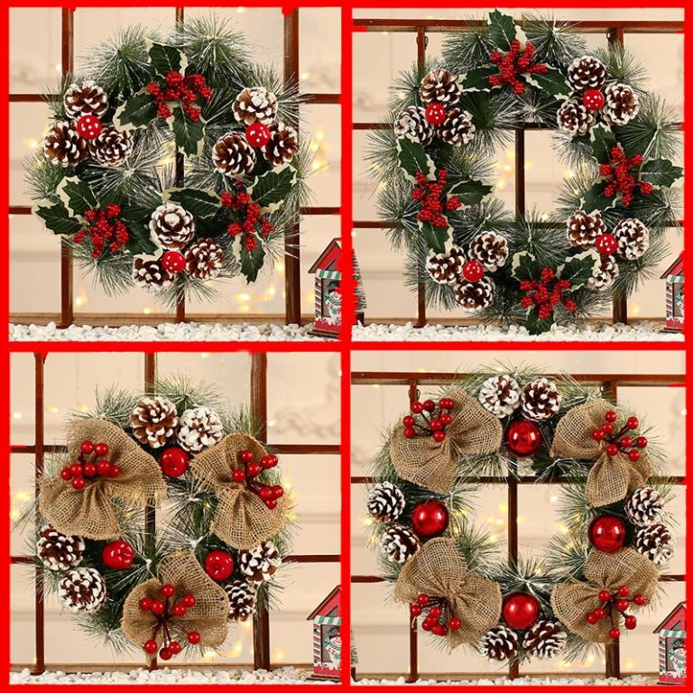 Vòng nguyệt quế trang trí Noel