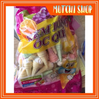 Bánh Kem Bông Ốc Quế 1 Gói Bánh Giòn Giòn Hương Vị Trái Cây, Sỉ Đồ Ăn Vặt Trẻ Em Hà Nội