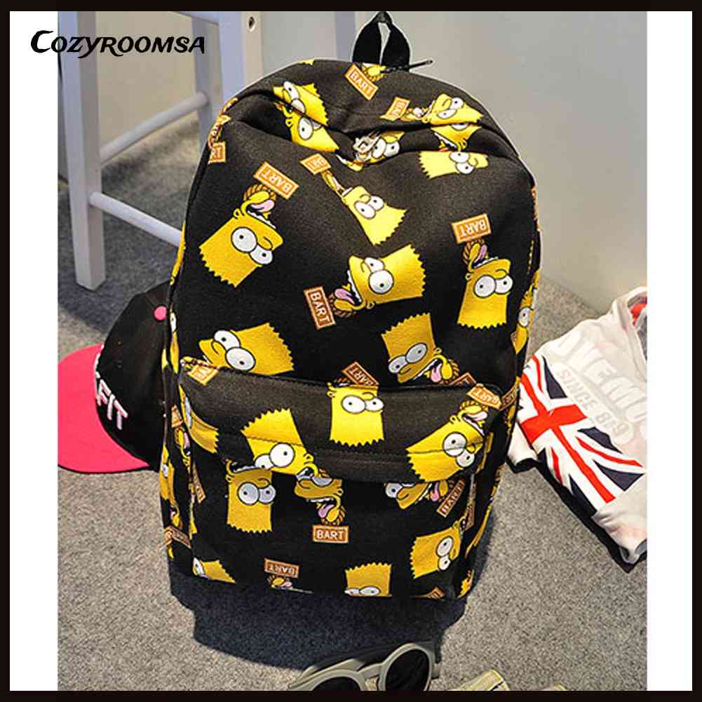 Ba Lô Vải Bố Hoạ Tiết Hoạt Hình Cho Nam Và Nữ