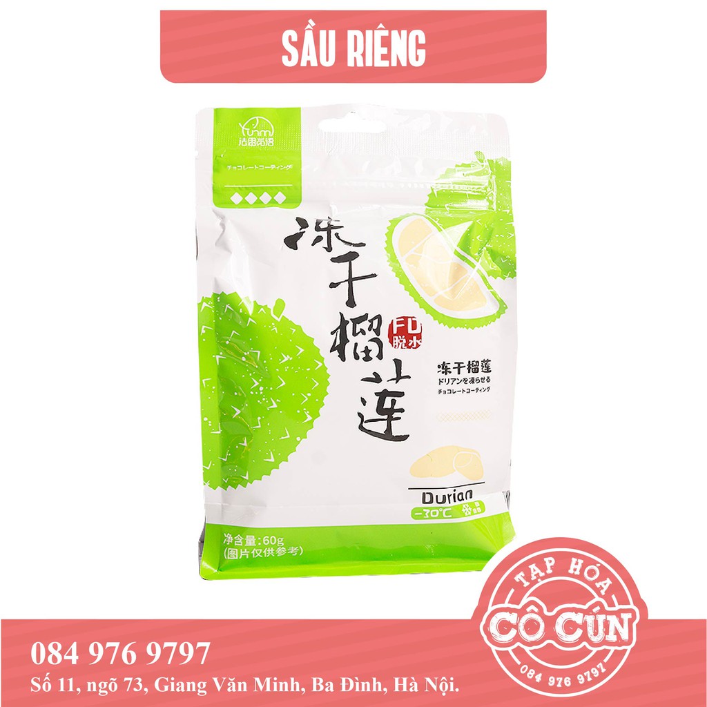 TRÁI CÂY ĐÔNG KHÔ BỌC SOCOLA TRẮNG #YUM - Đủ 4 loại trái cây nhiệt đới