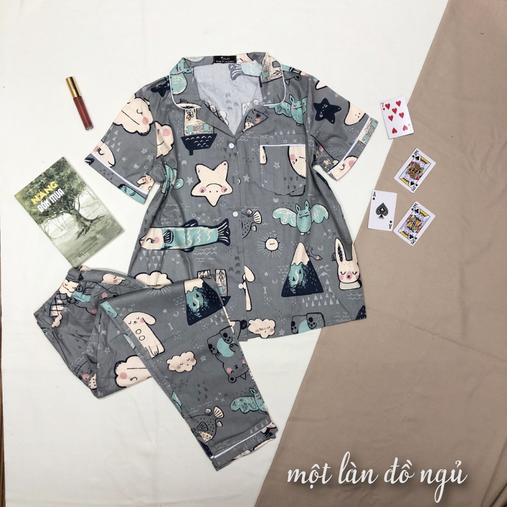 ĐỒ NGỦ THÔ -Áo cộc quần dài | BigBuy360 - bigbuy360.vn