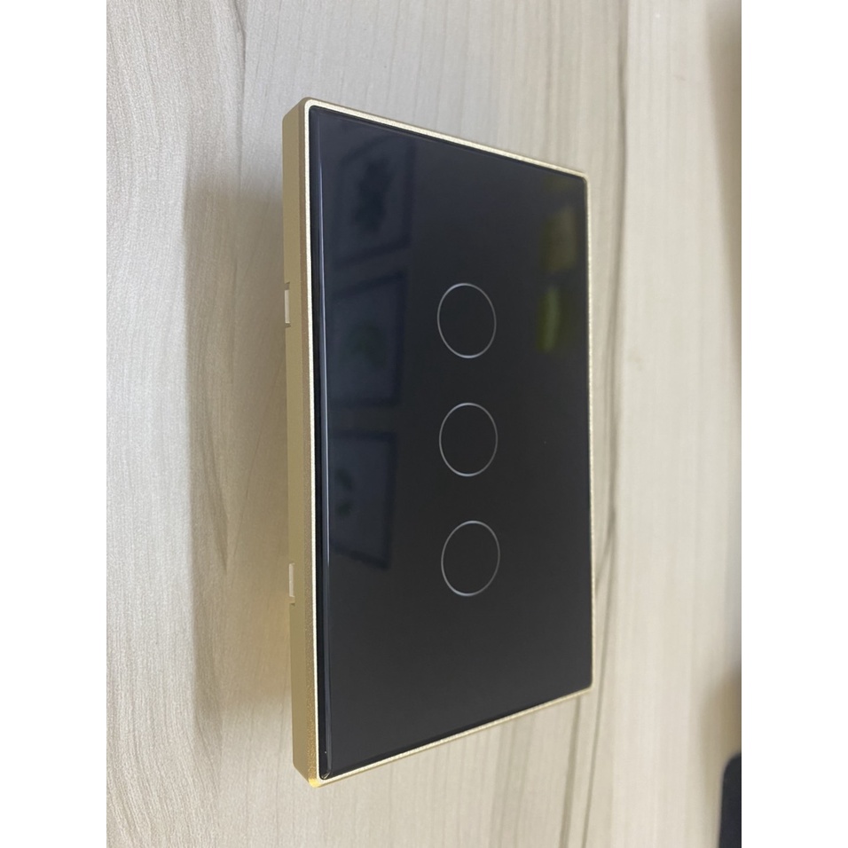 Công tắc thông minh viền nhôm mặt kính 2.5D cao cấp Tuya Smart life kết nối wifi và bluetooth mẫu mới-Cần dây N