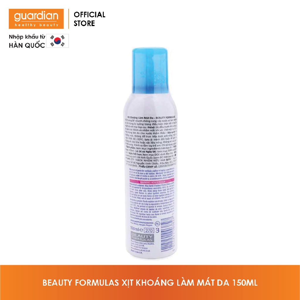 Xịt khoáng làm mát da Beauty Formulas Body & Face Cooling Mist 150ml | BigBuy360 - bigbuy360.vn