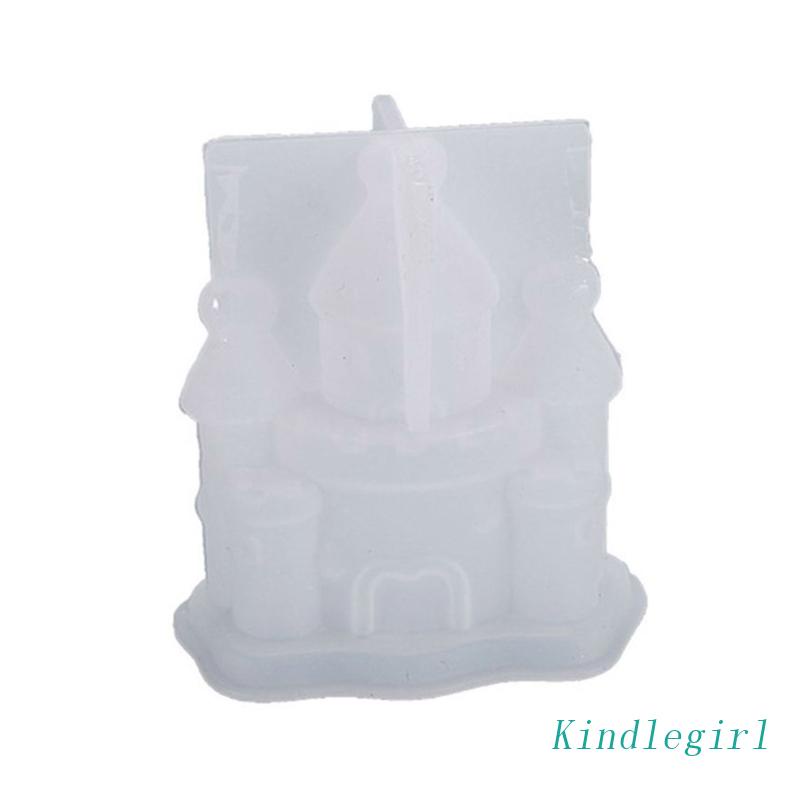 Khuôn Đúc Đất Sét Polymer Silicone Hình Lâu Đài Tiên 3D