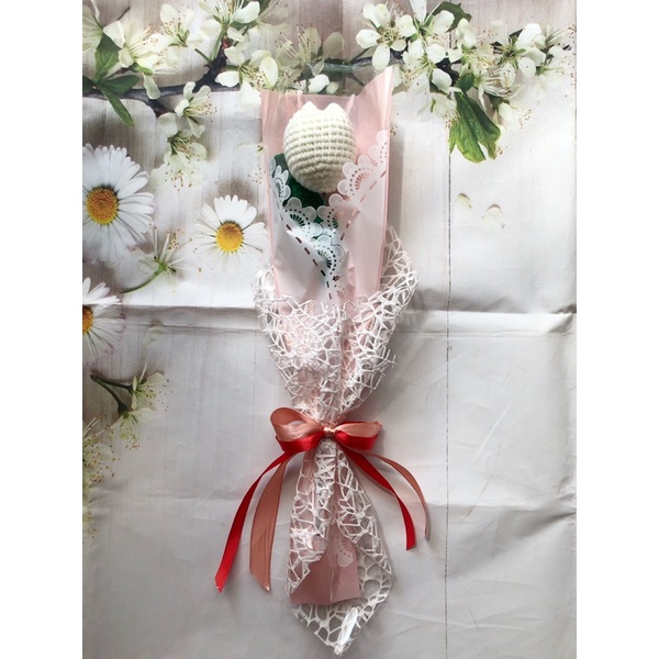 Hoa len tulip handmade