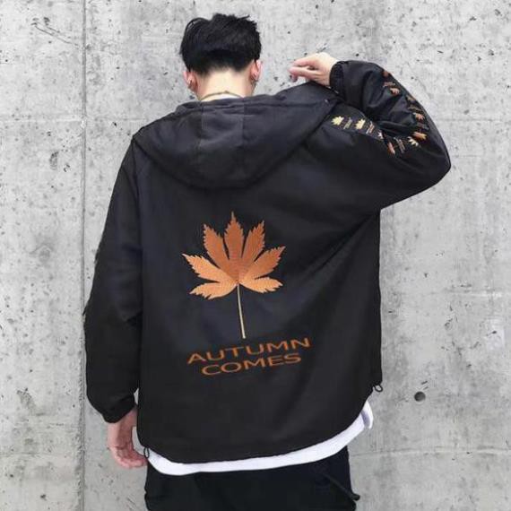 Áo khoác dù nam nữ có mũ, áo khoác dù họa tiết lưng Cờ Canada - | BigBuy360 - bigbuy360.vn