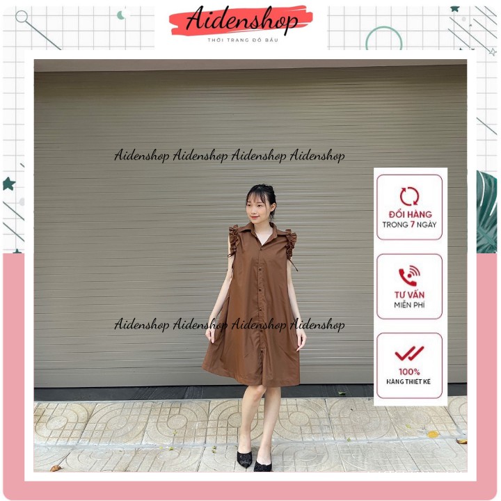 Váy bầu thiết kế thời trang Aidenshop đầm bầu suông mùa hè chất thô lụa freesize 45-65kg