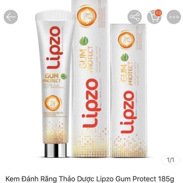 Kem đánh răng Lipzo gum protecg