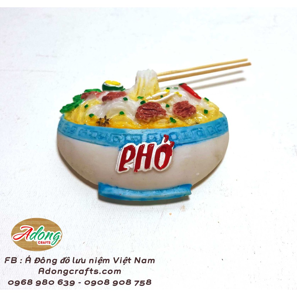 Magnet Nam châm hít dán dính trang trí tủ lạnh, bảng thông báo, tủ sắt hình món ăn handmade 3D - Quà Lưu Niệm Việt Nam