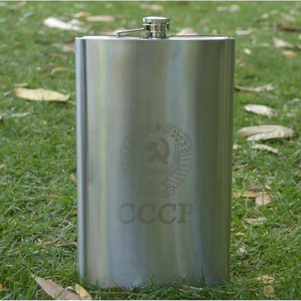 [ Bán Chạy ] Bình Đựng Rượu Inox CCCP loại Dày Dặn ( inox 304 ) - 64oz ~ 2.0L