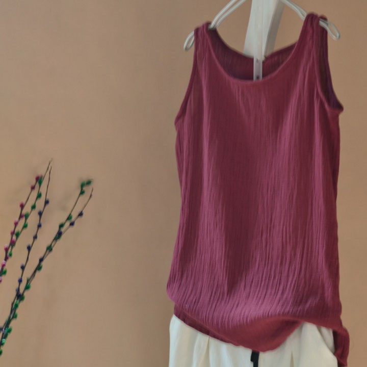 Áo sát nách ba lỗ nữ đẹp chất liệu thô đũi năng động