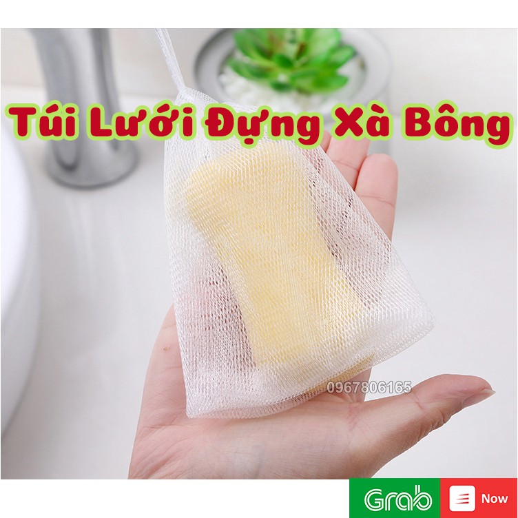 Túi Lưới Đựng Xà Phòng Tắm Tạo Bọt Tiện Lợi