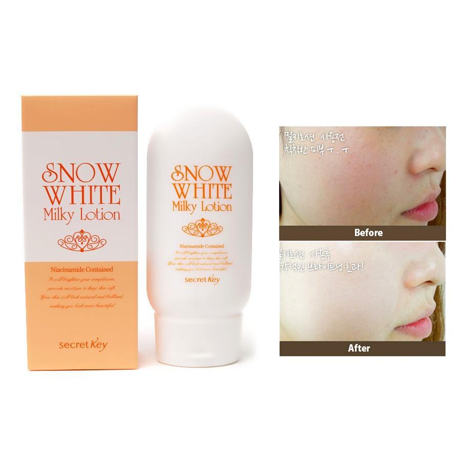 Sữa dưỡng thể dưỡng trắng SECRET KEY Snow White Milky Lotion 120g