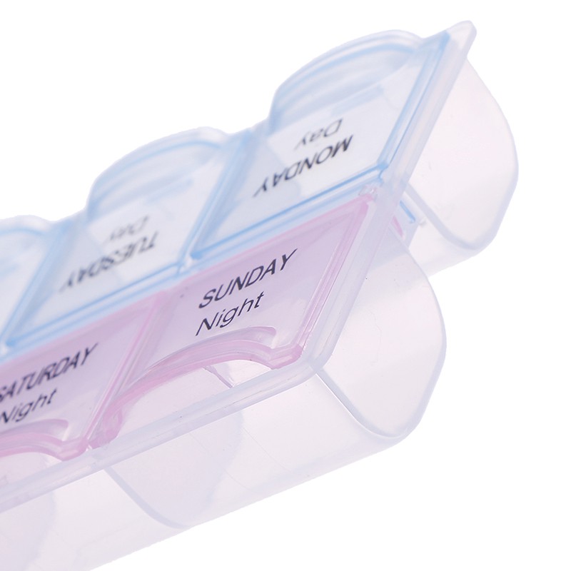 HL (Hàng Mới Về) 1 Hộp Đựng Thuốc 7 Ngày Trong Tuần Tiện Dụng