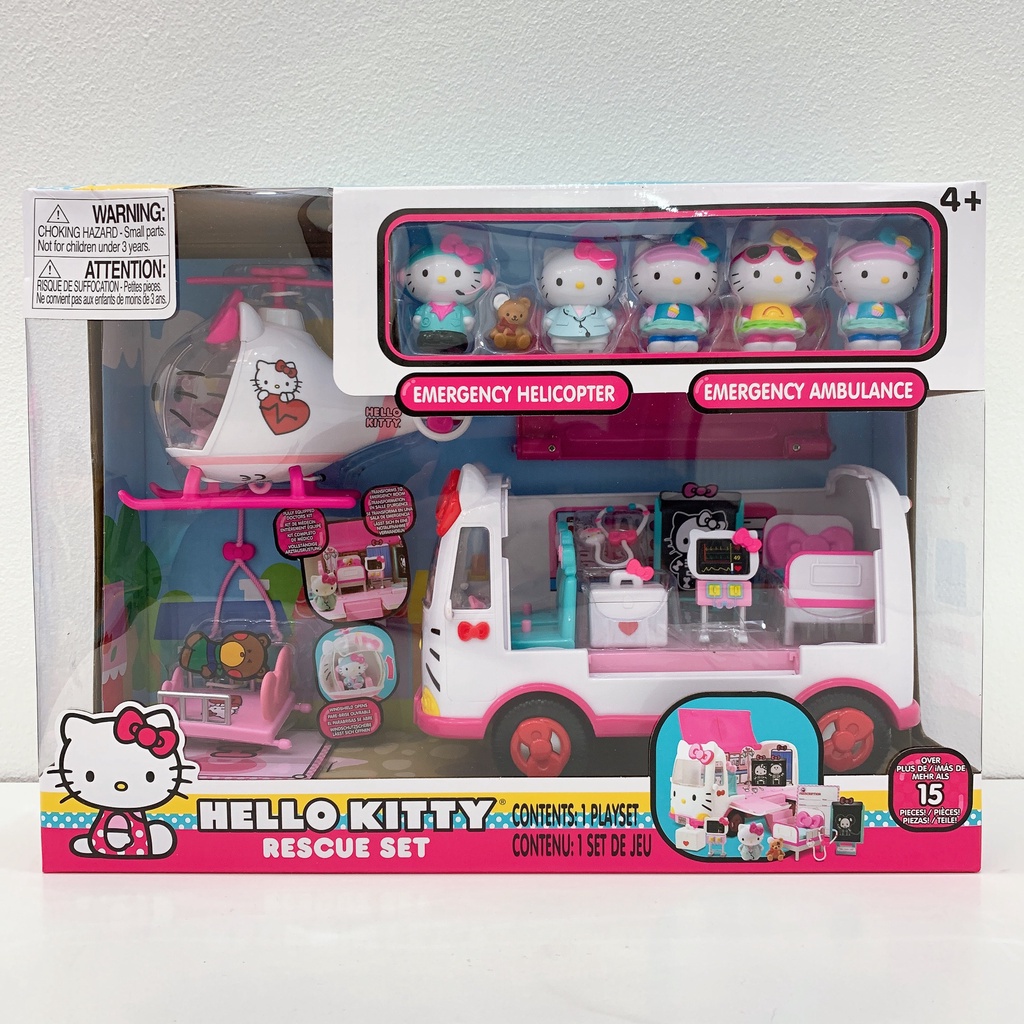 Máy Bay Đồ Chơi - Hellokitty Airline Playset-  Xe Cứu Thương - Mèo Hellokitty Điều Khiển
