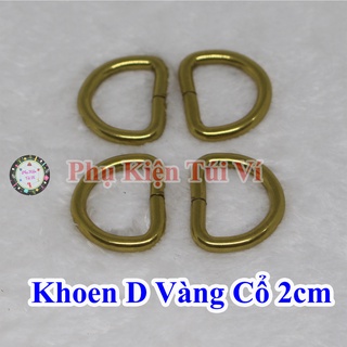 Khoen D vàng cổ 2cm