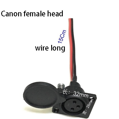 Dây Cáp Sạc Pin Lithium Li-ion GX12 T type Canon Cho Xe Đạp