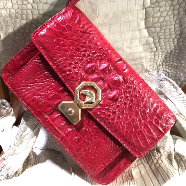 👜 Túi xách nữ full da cá sấu cao cấp chính hiệu, liền lạc từ gù đầu đến gai lưng. KHÔNG bán hàng dập vân cá sấu.