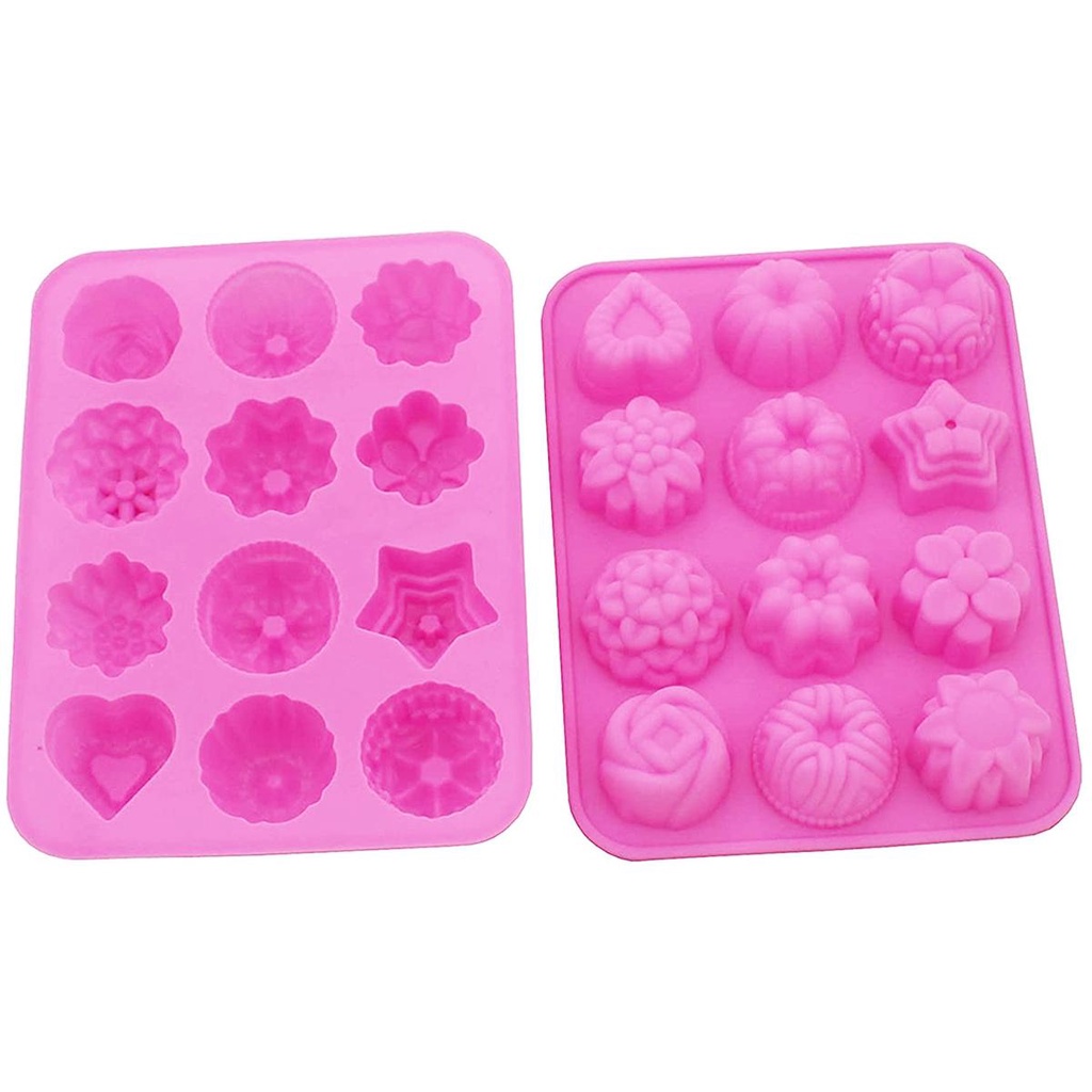 Khuôn Silicone Làm Nến / Sáp Ong Hình Bông Hoa