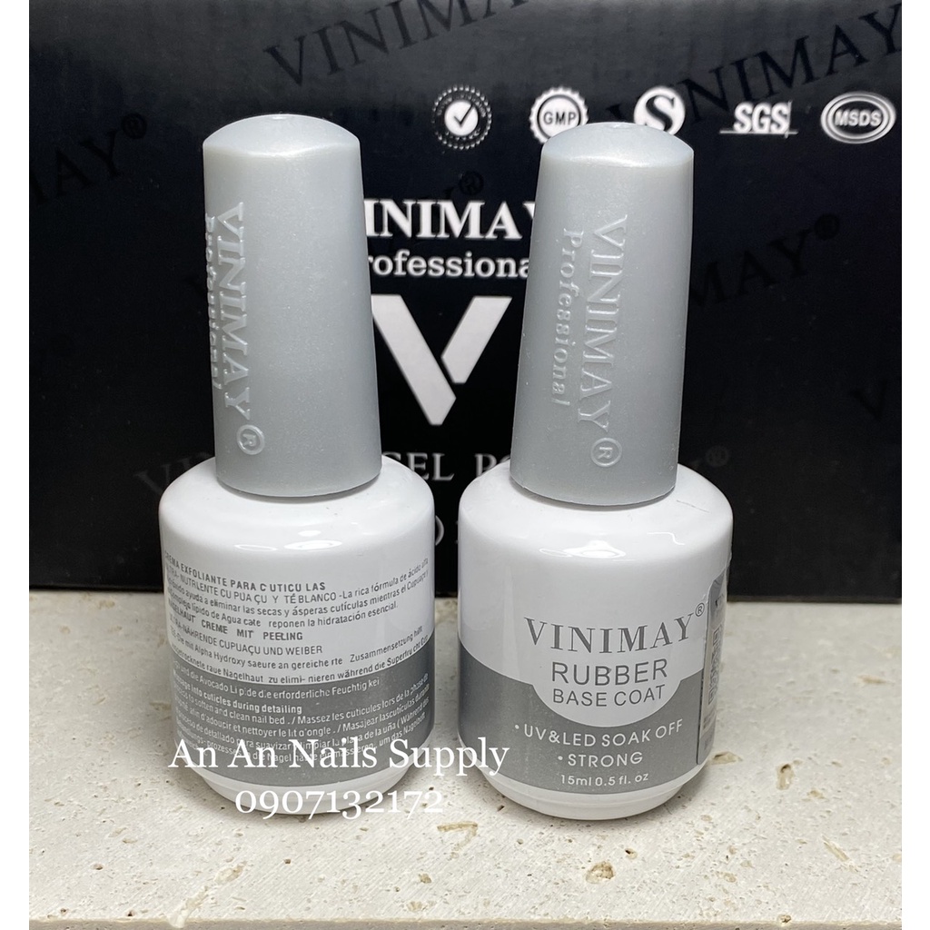 Base gel đa năng Vinimay 5in1, liên kết đắp gel,úp móng ,Cứng Móng ,Đắp ẩn, Vẽ Nổi