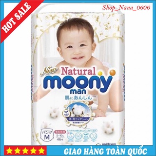 Bỉm Moony Natural 💝FREESHIP💝 Moony Natural Nội Địa Chính Hãng - Bỉm Moony Dán/Quần Đủ Size NB63/S58/M46/L38/M46/L36/XL32