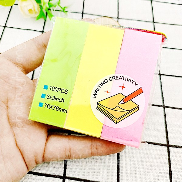 Combo 2 xấp giấy note 200 tờ 3 màu✅FREESHIPCombo 2 xấp giấy note 200 tờ GS-02  giá rẻ