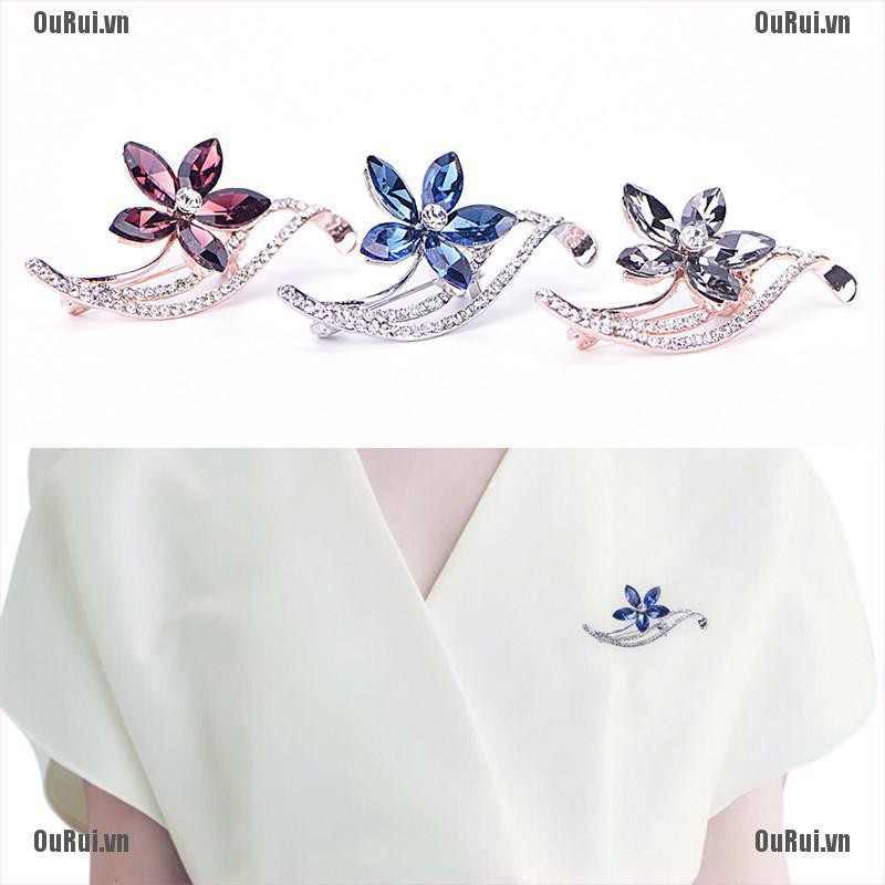 Ghim Cài Áo Đính Đá Nhân Tạo Thời Trang