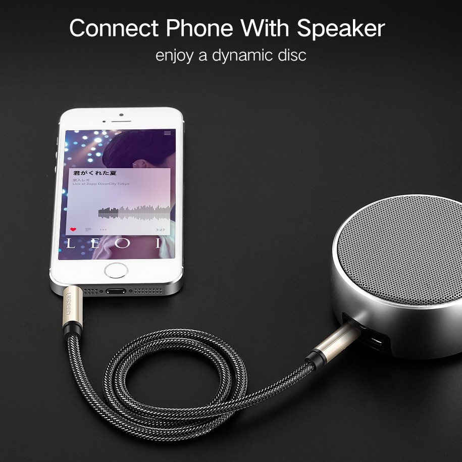 Ugreen Dây Cáp Âm Thanh 3.5mm jack 3.5mm Cho iPod Huawei p20 lite MP3