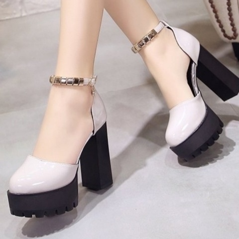 Giày Cao Gót 12cm Bằng Da Đế Dày Chống Thấm Nước Thời Trang Mùa Xuân 2022