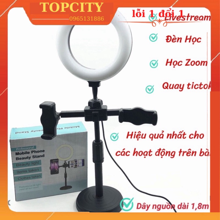 Đèn Livestream Để Bàn 2 Kẹp  siêu bền hỗ trợ ánh sáng quay video, tiktok,livestream