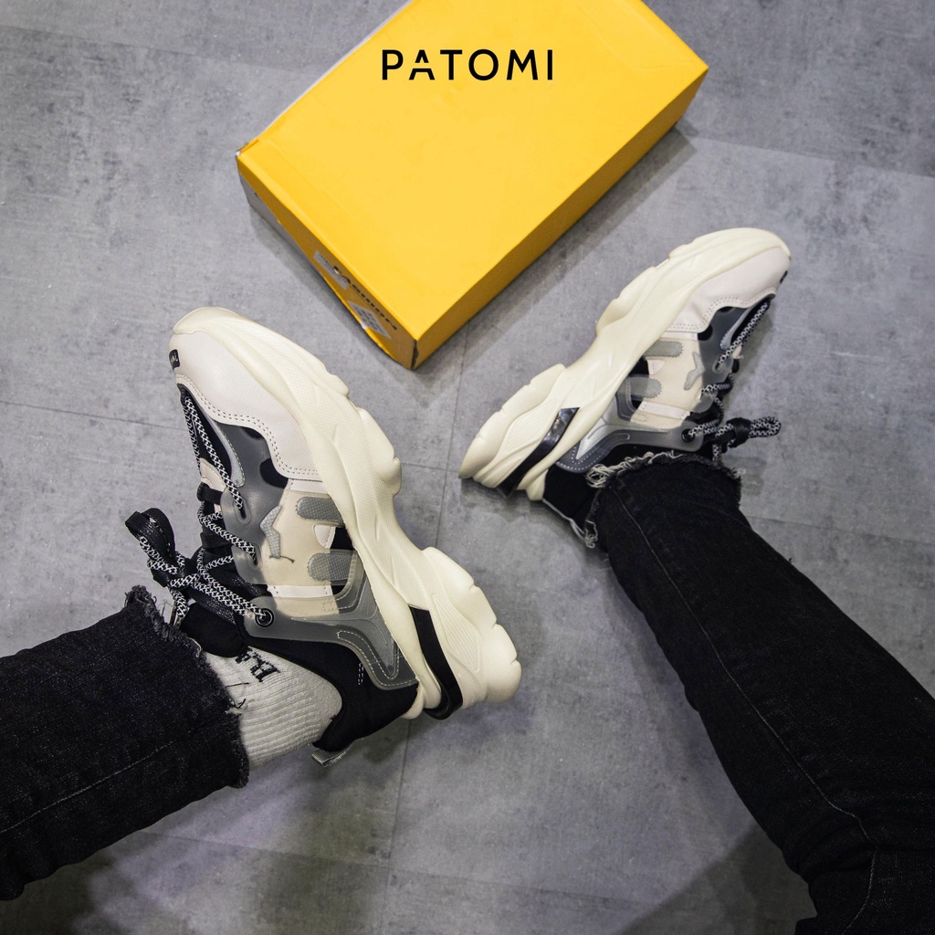 Giày thể thao nam chính hãng thời trang PATOMI, giày sneaker nam phong cách ulzzang tăng chiều cao cho nam cao cấp –G182