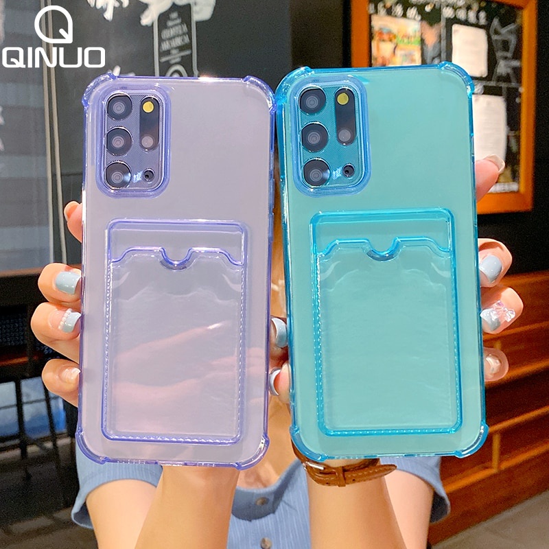 Ốp điện thoại chống sốc có ngăn để thẻ bảo vệ cho Samsung Galaxy Note 10 20 Ultra S10 S10 Plus Note10 Plus Note20