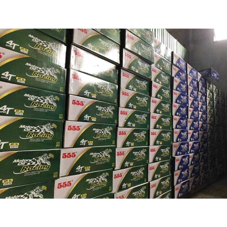 Nhớt xe máy hàng nhập Thái Lan 555 Racing, đạt tiêu chuẩn API SL
