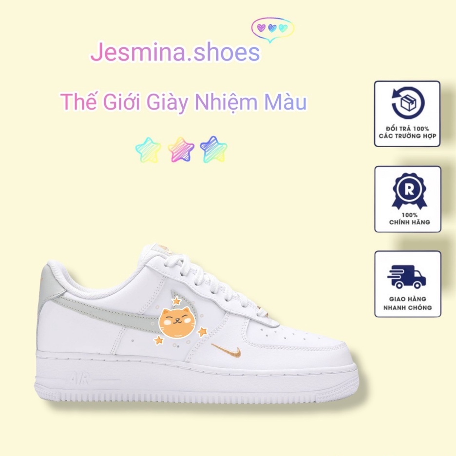 Giày Thể Thao Sneaker Nam Nữ 𝗡𝗜𝗞𝗘_Trắng AF1 Vệt Xám, Full Bill Box, Thời Trang Genz 2023