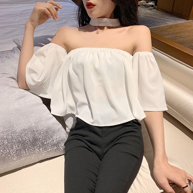 Áo thun trễ vai phong cách thời trang Hàn Quốc quyến rũ