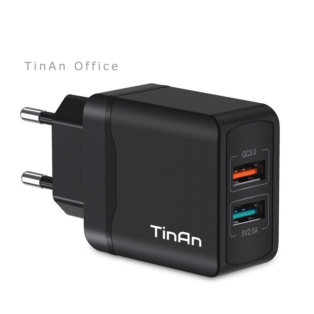 [MUA NGAY NHẬN QUÀ] Bộ Chuyển Đổi Sạc USB Kép 3.0 28W QC 3.0 Sạc Nhanh TinAn, Bộ Sạc Điện Thoại Di Động Du Lịch