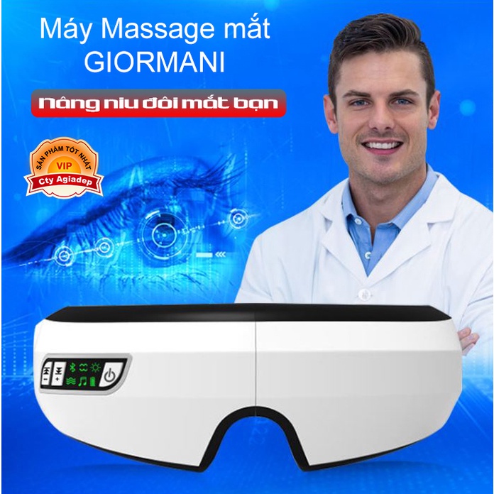 Máy Massage Matxa mắt Bluetooth nghe nhạc thư giãn cao cấp Giormani AQHY1