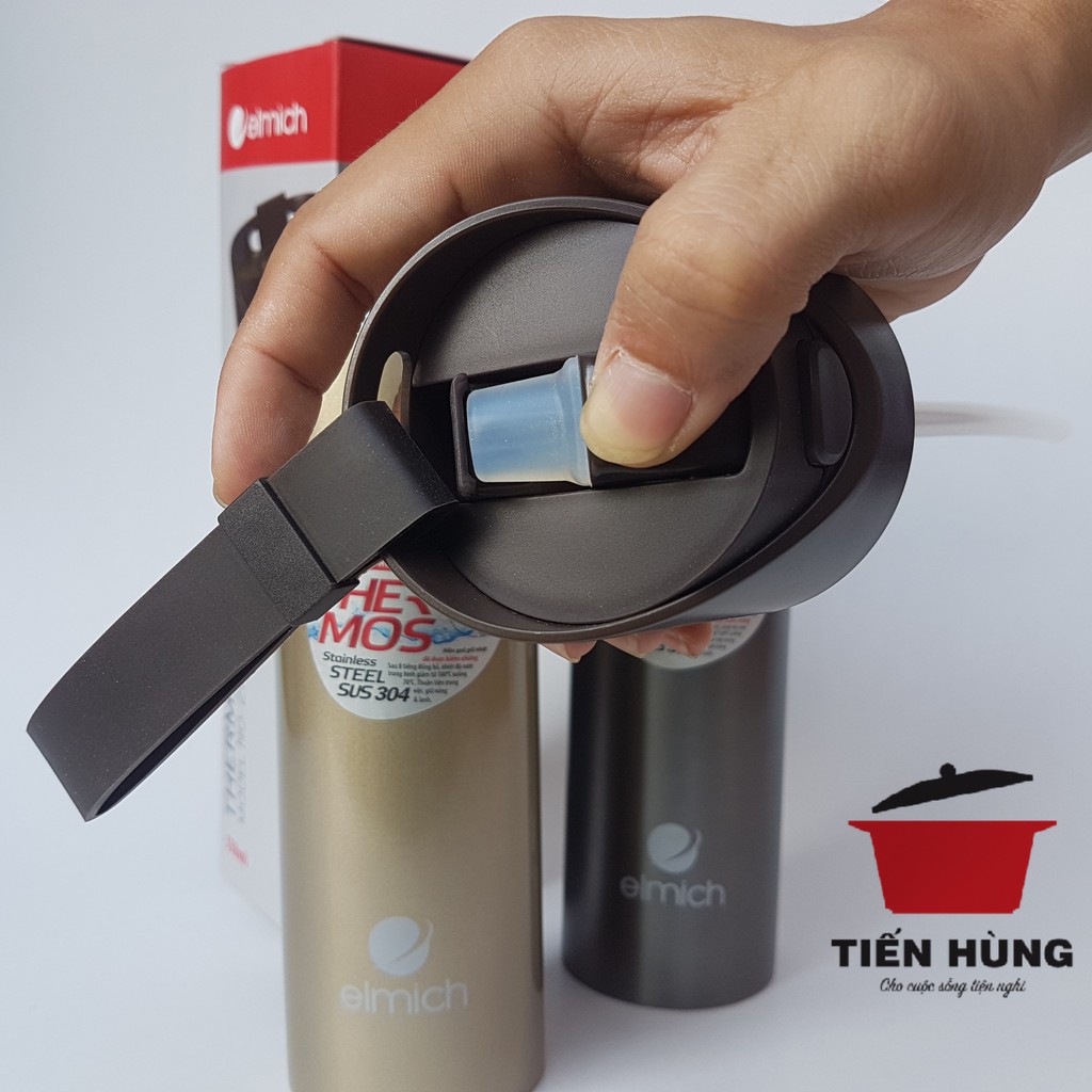 Bình giữ nhiệt Mini Cute Elmich inox 304 550ml có ống hút EL2967
