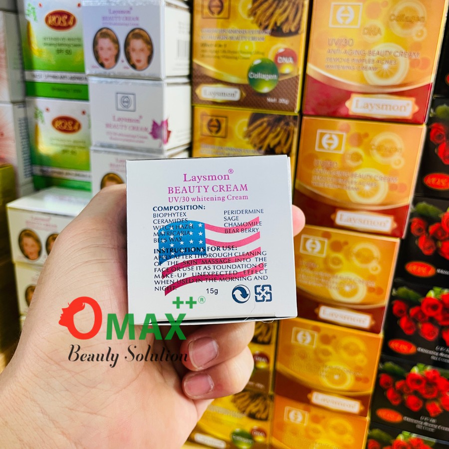 KEM LAYSMON UV/30 BEAUTY CREAM 15G  - DƯỠNG TRẮNG HỒNG DA - XOÁ NHOÀ THÂM NÁM