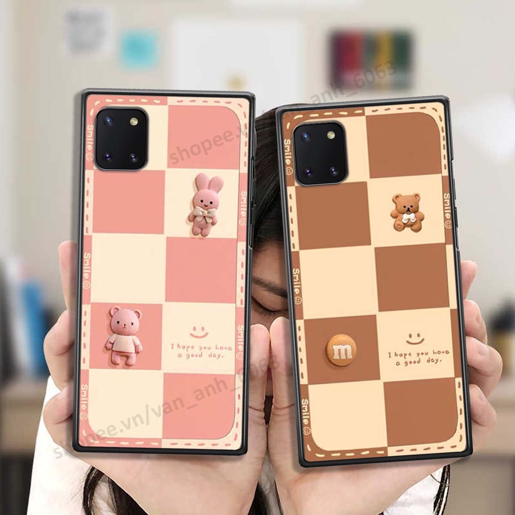 Ốp lưng Samsung Note 10 Lite hình gấu, kẹo dễ thương cute