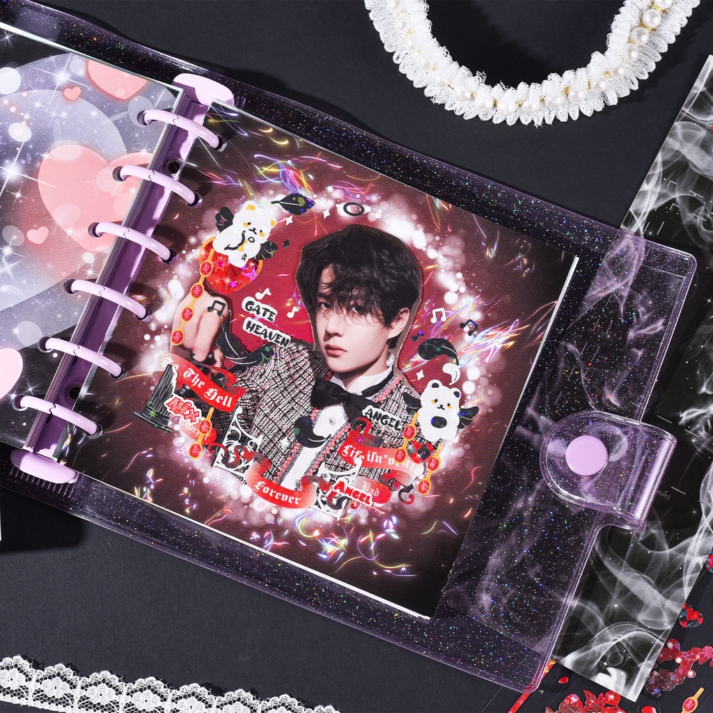 Set 4 Miếng Dán Trang Trí Hình Gấu Dễ Thương Phong Cách Hàn Quốc