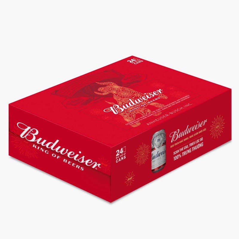 Bia Budweiser lon 330 ml Thùng 24 lon