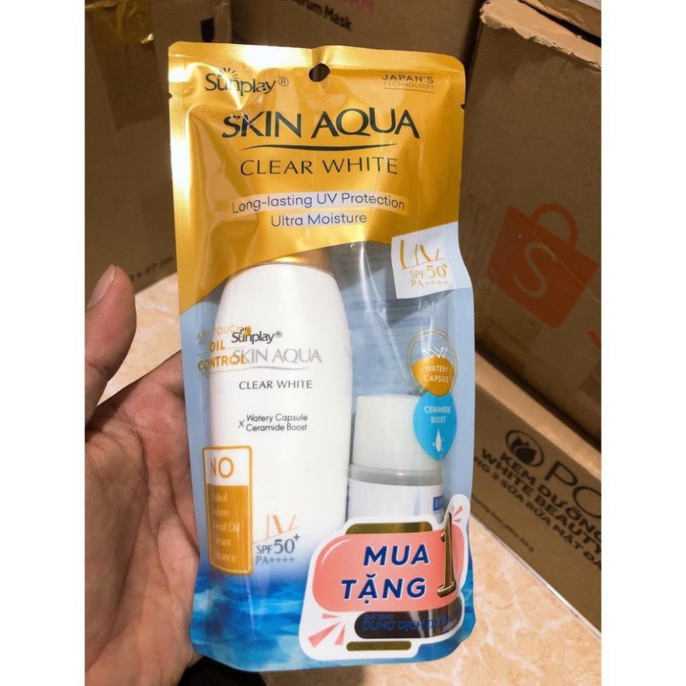 Kem Chống nắng dưỡng da trắng mịn tối ưu SUNPLAY SKIN AQUA CLEAR WHITE (SPF 50+,PA++++) [Mới 2021] | WebRaoVat - webraovat.net.vn