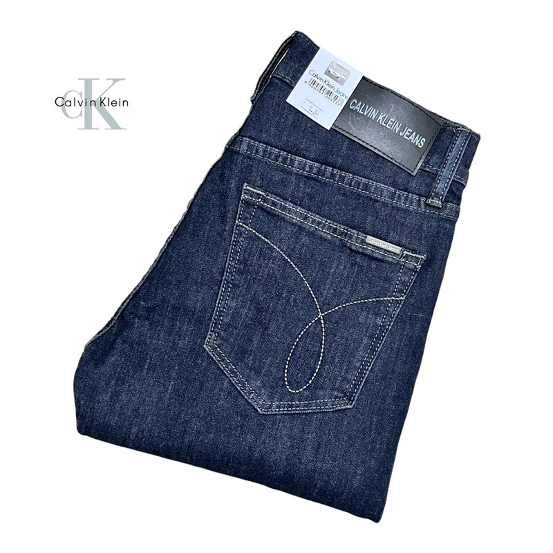 Quần jean nam co dãn slim fi hiệu Calvin klein nhập khẩu cambodia chi hãng - phôm đẹp , không chật không rộng