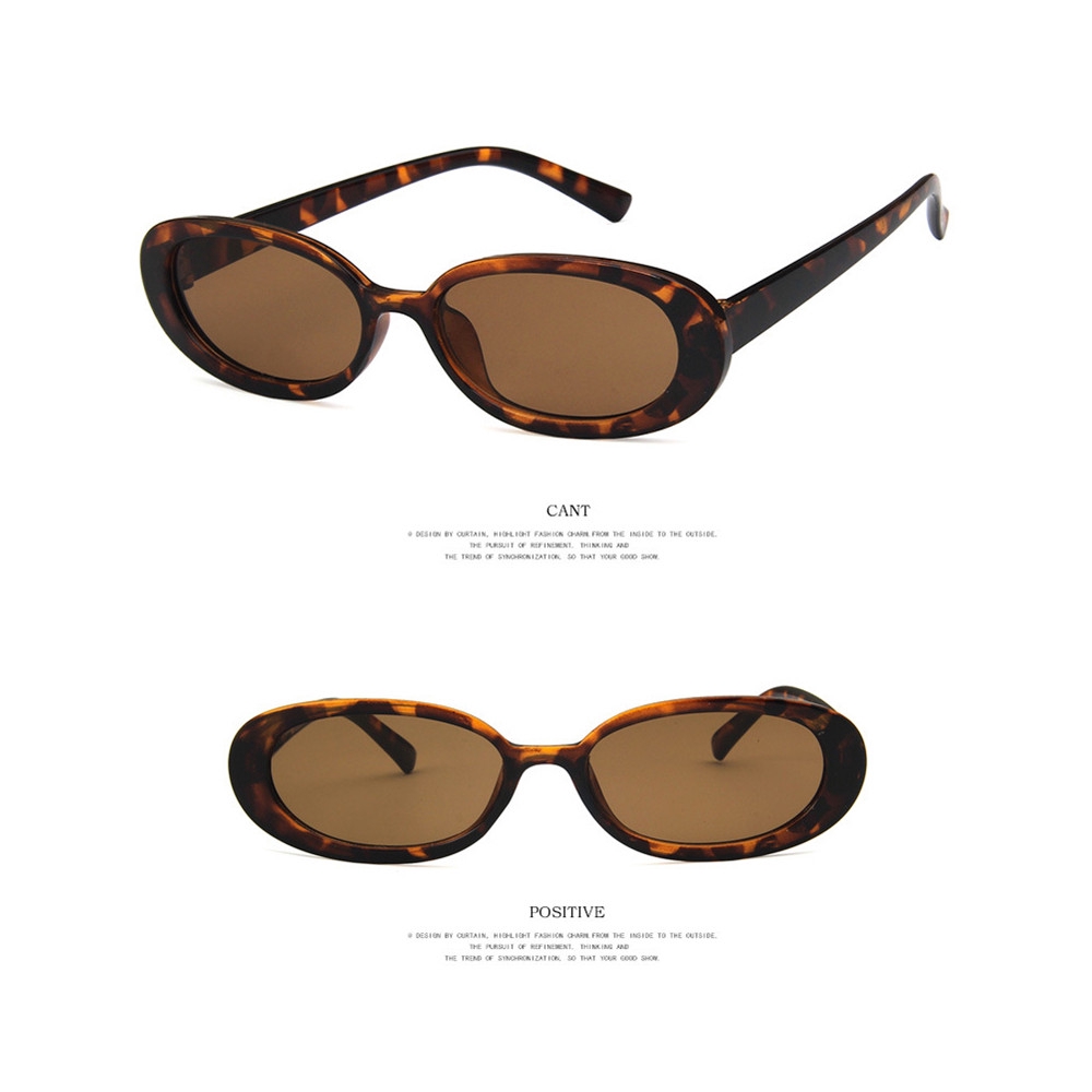 Kính Râm Gọng Oval Nhỏ Chống Tia Uv400 Cho Nữ