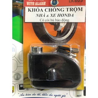 Khoá đĩa chống trộm nhà và xe máy (khoá bánh- Có còi hú) LK603