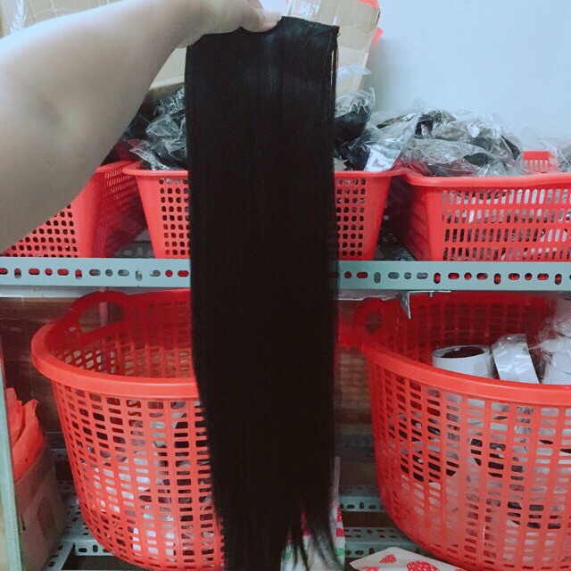 Phím phồng 3 kẹp tóc giả thẳng cao cấp❤️ 1 sét 2 miếng, mỗi miếng 3 kẹp 2 bên- ảnh thật