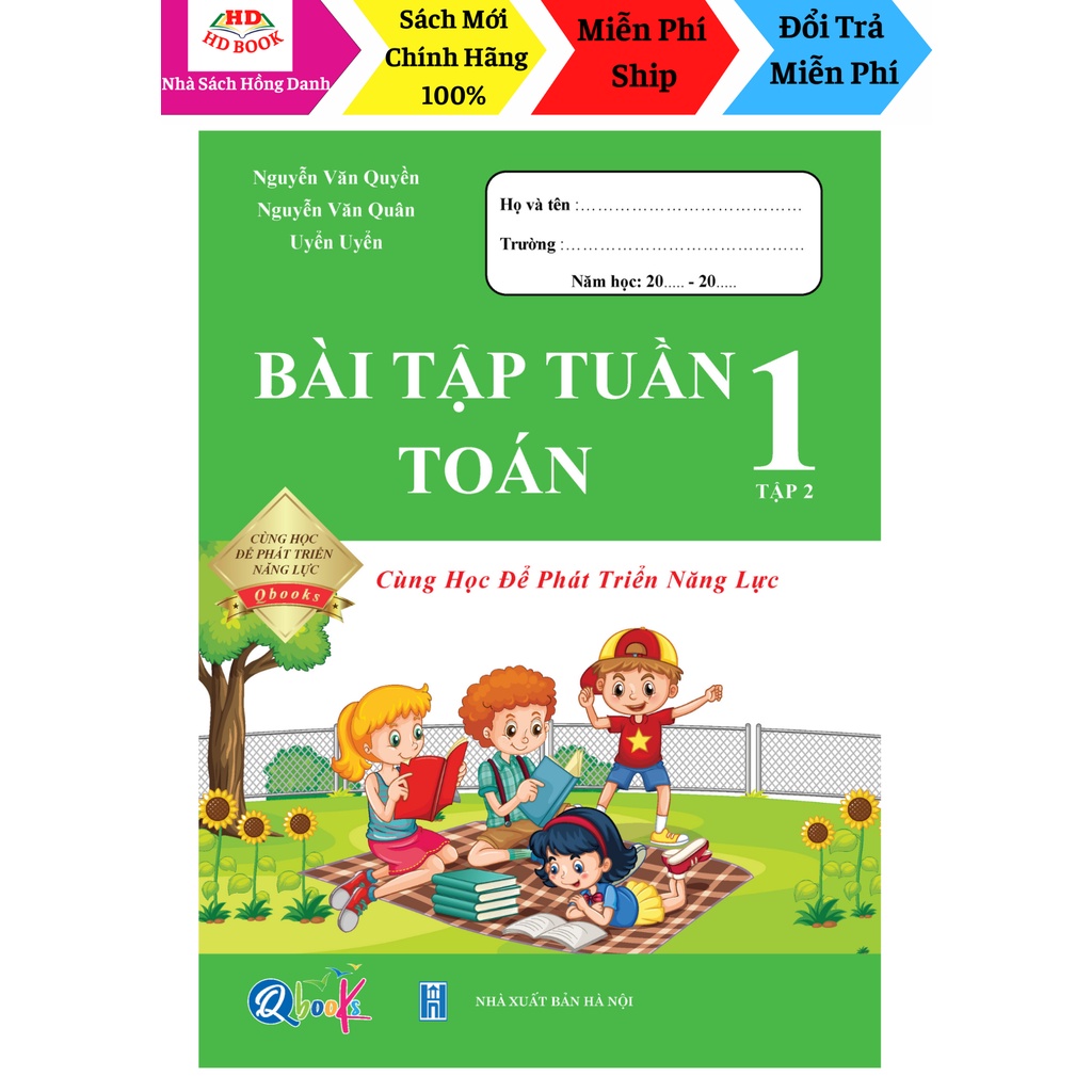 Sách - Bài tập tuần Toán LỚP 1 -Cùng học để phát triển năng lực - Tập 2