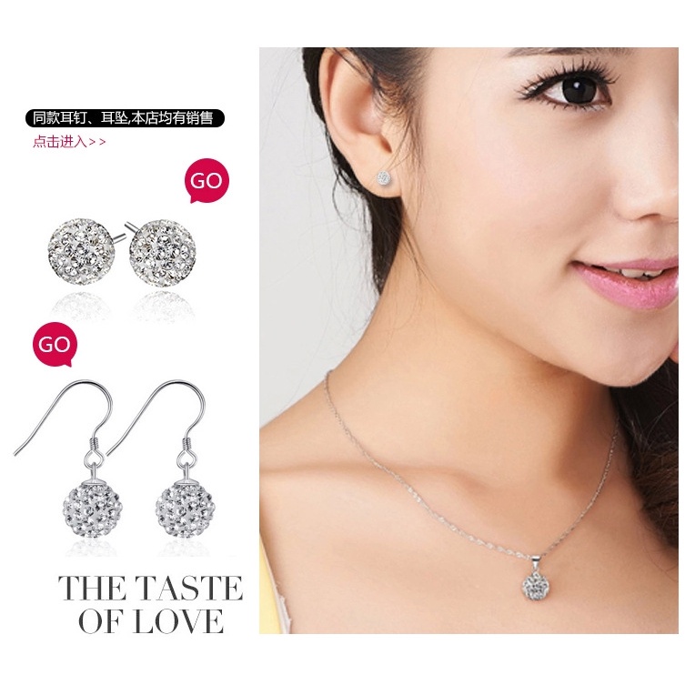 Mặt Dây Chuyền Mạ Bạc 925 Đính Kim Cương Giả Thời Trang Cho Nữ
